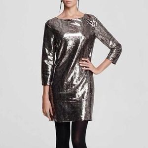 Tahari Ezra Python Sequin Sheath Dress, Size 6